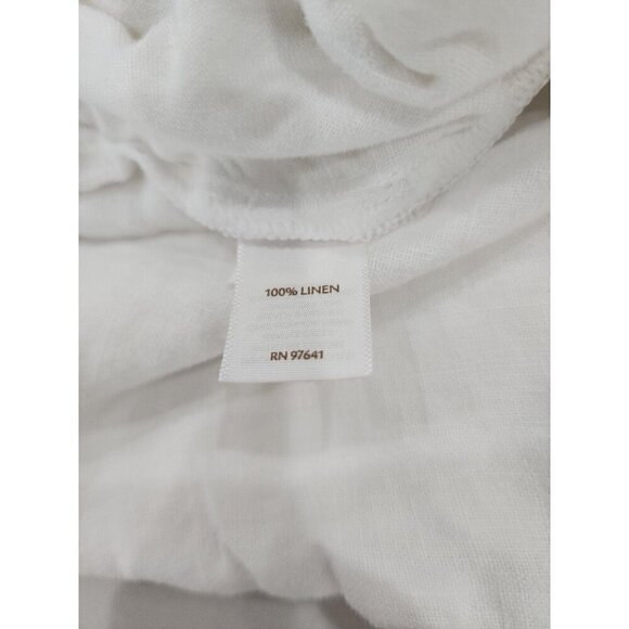 J. Jill Pants Linen White High Rise Cropped Pockets 36" Waist Women's Large - Picture 6 of 7